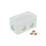 Wiska COMBI 85 x 49 x 51mm Polypropylene Junction Box IP66/IP67 9 x M20 Threaded Membrane Side Entries 3 x WAGO 221-413 Terminals Light Grey