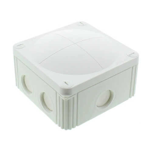 COMBI 110 x 110 x 66 mm Polypropylene Junction Box IP66/IP67 7 x M25 Threaded Membrane Entries 5-Pole Terminal 2 x M25/20 Adapters White