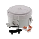 Wiska COMBI Ø 82 x 57mm Polypropylene Junction Box IP66/IP67 4 x M20 Threaded Membrane Side Entries 3 x WAGO 221-413 Terminals Light Grey