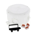 Wiska COMBI Ø 82 x 57mm Polypropylene Junction Box IP66/IP67 4 x M20 Threaded Membrane Side Entries 3 x WAGO 221-413 Terminals White