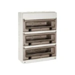 Wiska INDUBOX 500 x 363 x 160mm Polycarbonate Consumer Unit for auxiliary building IP65 Light Grey with Smoke grey window