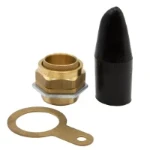 M40 Brass Indoor Cable Gland Pack Complete with Brass Locknut and Black Non-LSF PVC Shroud Suitable for SWA Cable IP20 (Pack of 1)