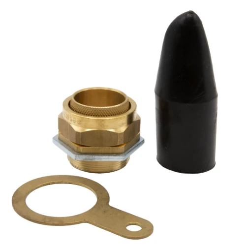 M40 Brass Indoor Cable Gland Pack Complete with Brass Locknut and Black Non-LSF PVC Shroud Suitable for SWA Cable IP20 (Pack of 1)