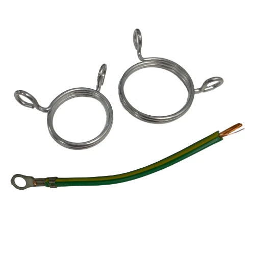 Wiska 1 x M25 Brass-nickel plated Earth Spring (single) for COMBI Junction Boxes with earth lead (Pack of 5)