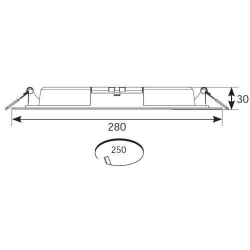 Ansell Lodi Slim Downlight 250 Cool White