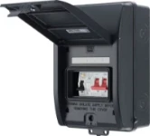 BG Fortress Weatherproof IP65, 5 module populated EV kit c/w 100A main switch, 40A 30mA  Double Pole RCBO Type A, type 2 SPD