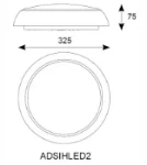 Ansell Disco Slim Halo LED - 13W Warm White