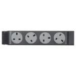 Intersoc-R 4 Gang Socket Module with Unfused Rotatable Sockets