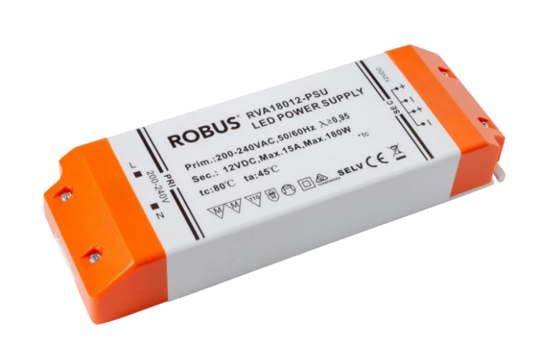 VEGAS 180W, 12V, IP20 Constant Voltage Driver, Non Dimmable