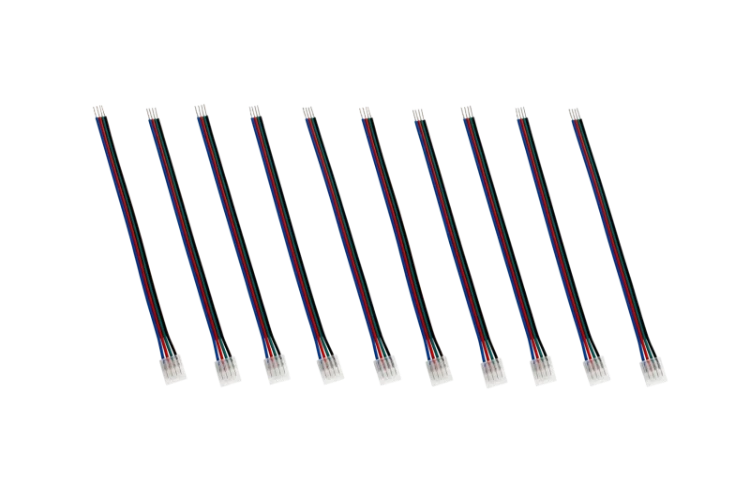 VEGAS EASY CLIP Connector For 12V And 24V RGB IP20/ Strip-To-Driver With 150mm Wire/ Priced Per 1 pc
