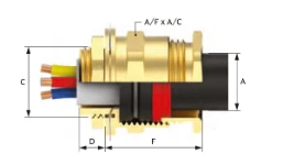 Deligo Cabtek CXT Cable Gland Brass 32mm