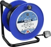 Masterplug Four Socket 13A Open Reel with 25m Cable
