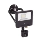 Collingwood 10W Colour Switchable Black Floodlight IP65 PIR 115lm/W CCT Switchable