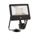 Collingwood 20W Colour Switchable Black Floodlight IP65 PIR 120lm/W CCT Switchable