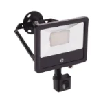 Collingwood 20W Colour Switchable Black Floodlight IP65 PIR 120lm/W CCT Switchable
