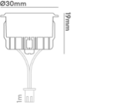 Collingwood Architectural Interior Mini-Recessed Downlight 1W 4000K IP30 Low Voltage 110° Beam Angle