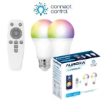 Aurora AOne™ connect.control™ x2 RGB+Tuneable White GLS E27 Lamp Starter Kit