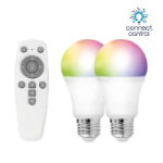 Aurora AOne™ connect.control™ x2 RGB+Tuneable White GLS E27 Lamp Starter Kit
