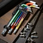 C.K Ball-ended Coloured Hexagon Key Set of 9 Metric