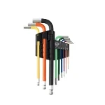 C.K Ball-ended Coloured Hexagon Key Set of 9 Metric