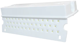 Maintained IP65 Emergency bulkhead 7W LED 6000K with signs directive legend set