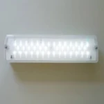 Maintained IP65 Emergency bulkhead 7W LED 6000K with signs directive legend set