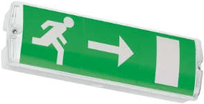 Maintained IP65 Emergency bulkhead 7W LED 6000K with signs directive legend set