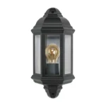 Bell Retro Vintage Half Lantern in Black (Lamp Not Included)