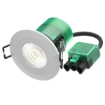 Bell Firestay 6W LED Integrated Fixed Downlight - 40° Beam - Includes White & Satin Bezels - 3000K