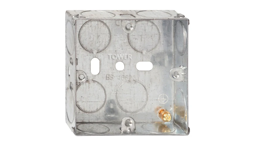 Tower 1g 25mm Flush Metal Back Box
