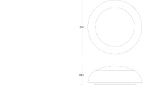 RadiaLED Rapid Pro 8/12W IP65 3000/4000/5700K 274­Ø WH rim