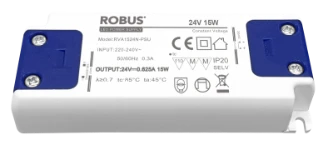VEGAS 15W, 24V, IP20 constant voltage driver, non dimmable