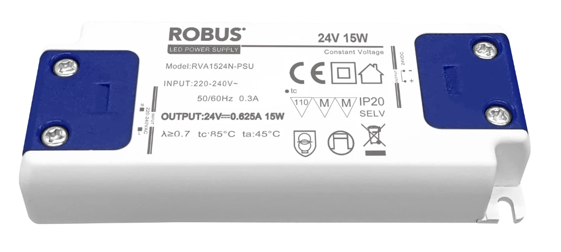 VEGAS 15W, 24V, IP20 constant voltage driver, non dimmable