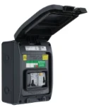 ELECTRIC VEHICLE KIT - 5 MOD, IP66, PLASTIC, WEATHERPROOF, GREY, 40A 30MA RCD TYPE A, 40A MCB, TYPE 2 SPD