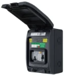 ELECTRIC VEHICLE KIT - 5 MOD, IP66, PLASTIC, WEATHERPROOF, GREY, 40A 30MA RCD TYPE A, 40A MCB, TYPE 2 SPD
