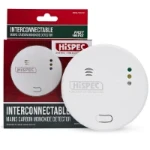 Hispec Interconnectable Fast Fix Mains Carbon Monoxide Detector with 9v Battery Backup Included   