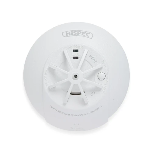Hispec COMBi Fast Fix Mains Heat & Carbon Monoxide Detector with 10yr Rechargeable Lithium Battery Backup