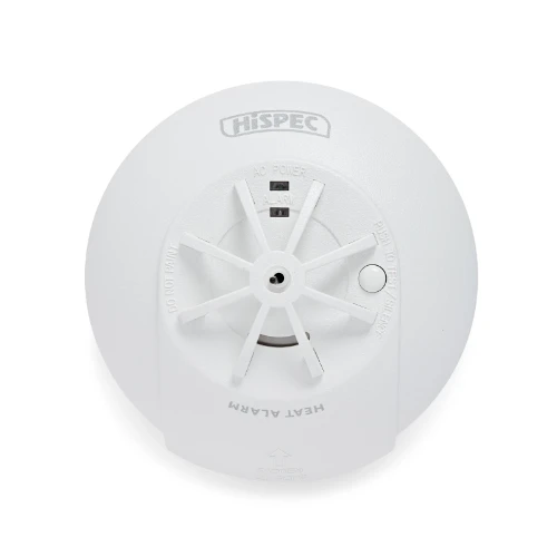 Hispec Interconnectable Fast Fix Mains Heat Detector with 9V Backup Battery Included    