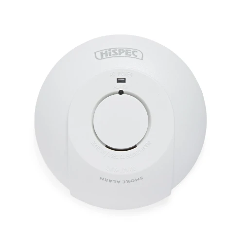 Hispec Interconnectable Fast Fix Mains Smoke Detector with 9V Battery Backup Included    