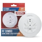 Hispec RF COMBO Fast Fix Mains Smoke & Heat Detector with 10yr Rechargeable Lithium Battery Backup