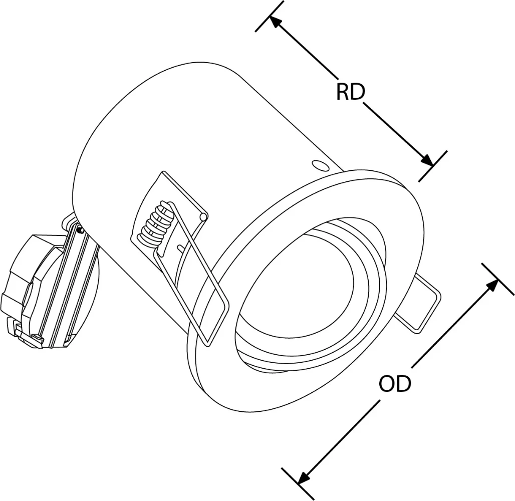Aurora Adjustable EFDâ¢ Fire Rated Downlight - Polished Chrome