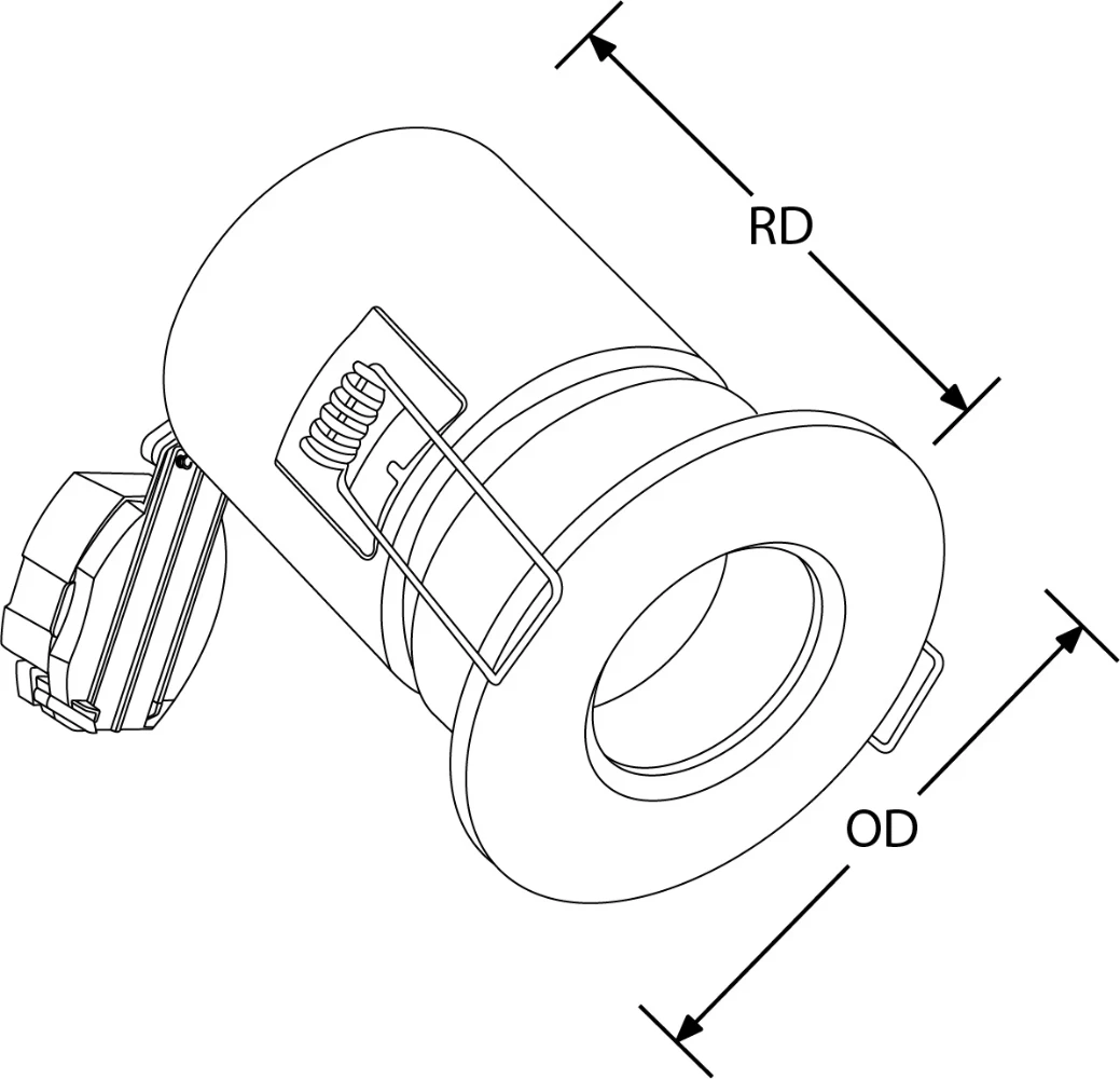 Aurora Fixed EFDâ¢ Fire Rated Downlight - Polished Chrome
