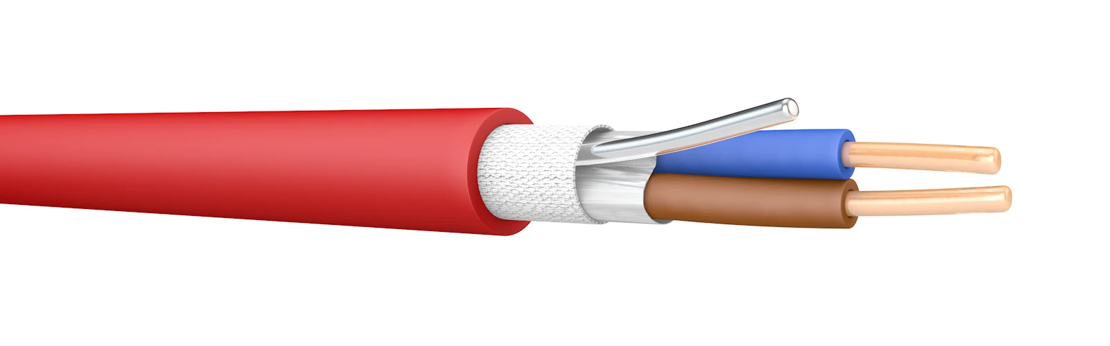FP Plus Enhanced 2c 1.5mm Red Fire Resistant Cable 100m Drum