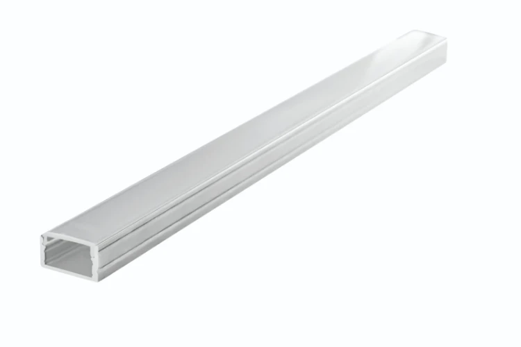 Integral Lighting Integral LED Profile Aluminium Surface Mount 2M Frosted Diffuser For IP67 12mm Width Strip Include 2 Endcaps And 4 Mounting Clips