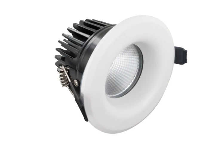 Integral Lighting Integral LED Luxfire Fire Rated Downlight 70mm Cutout IP65 700Lm 9W 4000K 55 Beam Dimmable 78Lm/W White