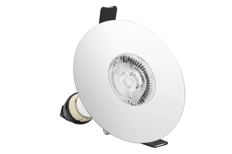 Integral Lighting Integral LED Evofire Fire Rated Downlight 70-100mm Cutout IP65 Polished Chrome Round +GU10 Holder