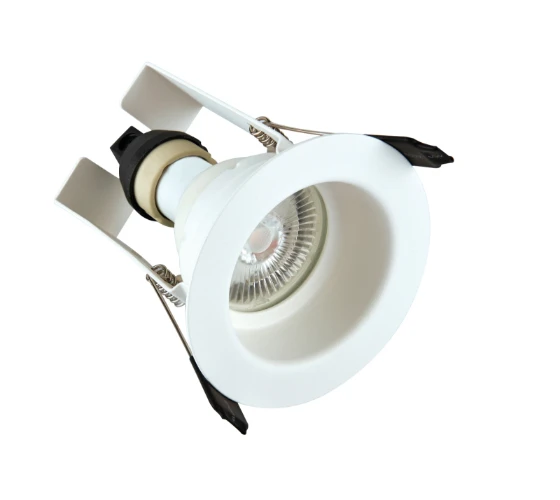 Integral Lighting Integral LED Evofire Fire Rated Downlight 70mm Cutout IP65 White Recessed +GU10 Holder &amp; Insulation Guard