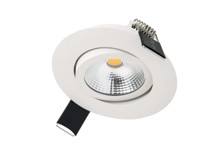 Integral Lighting Integral LED Ultra Slim Tiltable Downlight 65mm Cutout 6.5W 650Lm 100Lm/W 3000K 36 Beam Dimmable White
