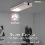 Integral LED Sensorlux Cabinet Wardrobe Light 180mm 80lm 3000K With Dual IR Hand Wave And Door Sensor Dimmable Rechargeable Battery