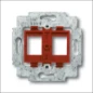  ABB BUSCH- DRAAGRING 2X MOD JACK ROOD